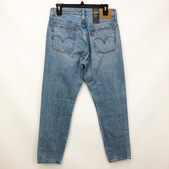 Levi's Womens Wedgie Jeans 28 US 6 Blue High Rise Icon Fit Distressed NWT - Picture 5 of 10